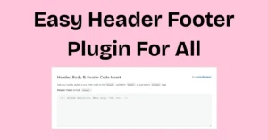 Easy Header Footer Plugin For All