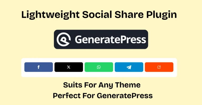 Lightweight Social Share Plugin for WordPress